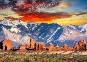 Sunset Over Mountains